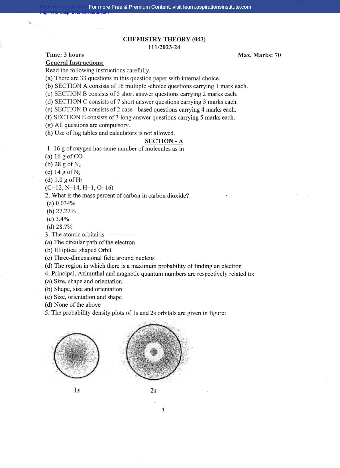 Preview page 1 of 11_Chem_HY Paper_Mount Carmel School_2023-24