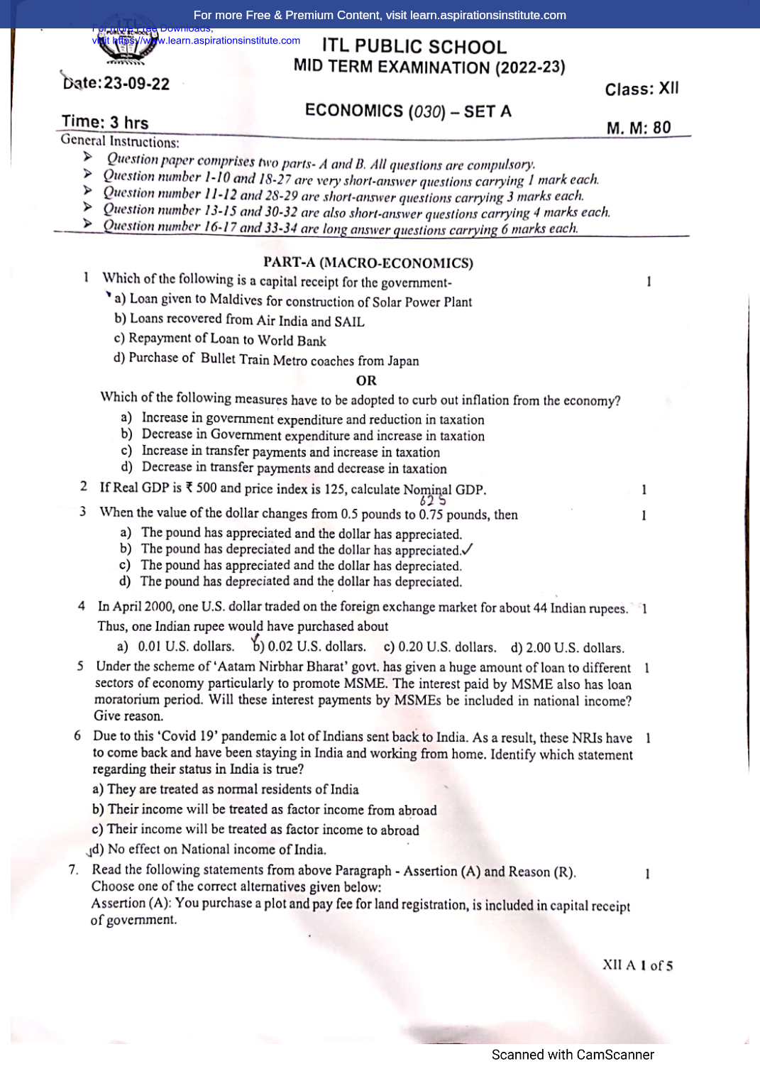 Preview page 1 of 12_Eco_HY Paper_ITL School_2025-26