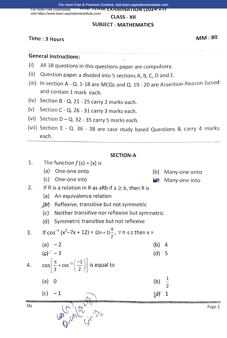 Preview page 1 of 12_Maths_HY Paper_Navyug School_2024-25