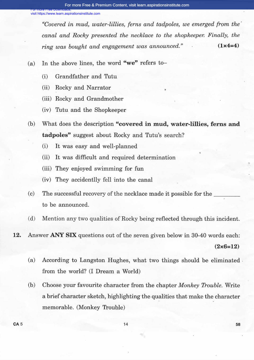 Preview page 14 of 7_Eng_HY Paper_DAV School_2026-27