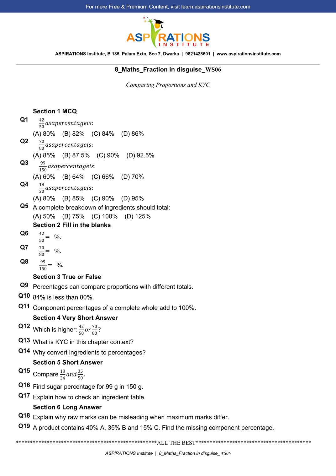 Preview page 1 of 8_Maths_Fractions in Disguise_WS06