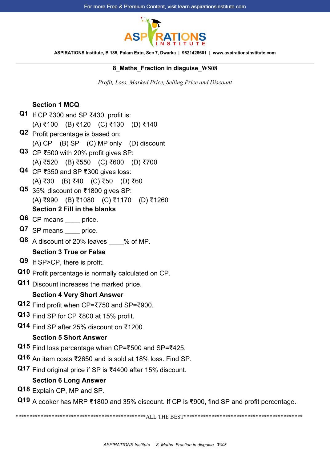 Preview page 1 of 8_Maths_Fractions in Disguise_WS08