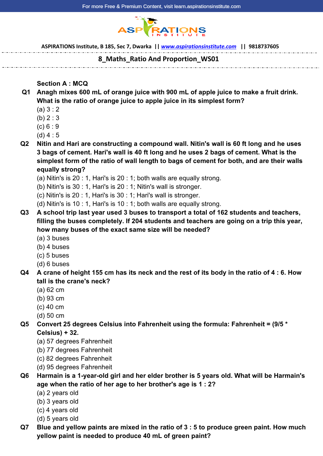 Preview page 1 of 8_Maths_Proportional Reasoning 1_WS01