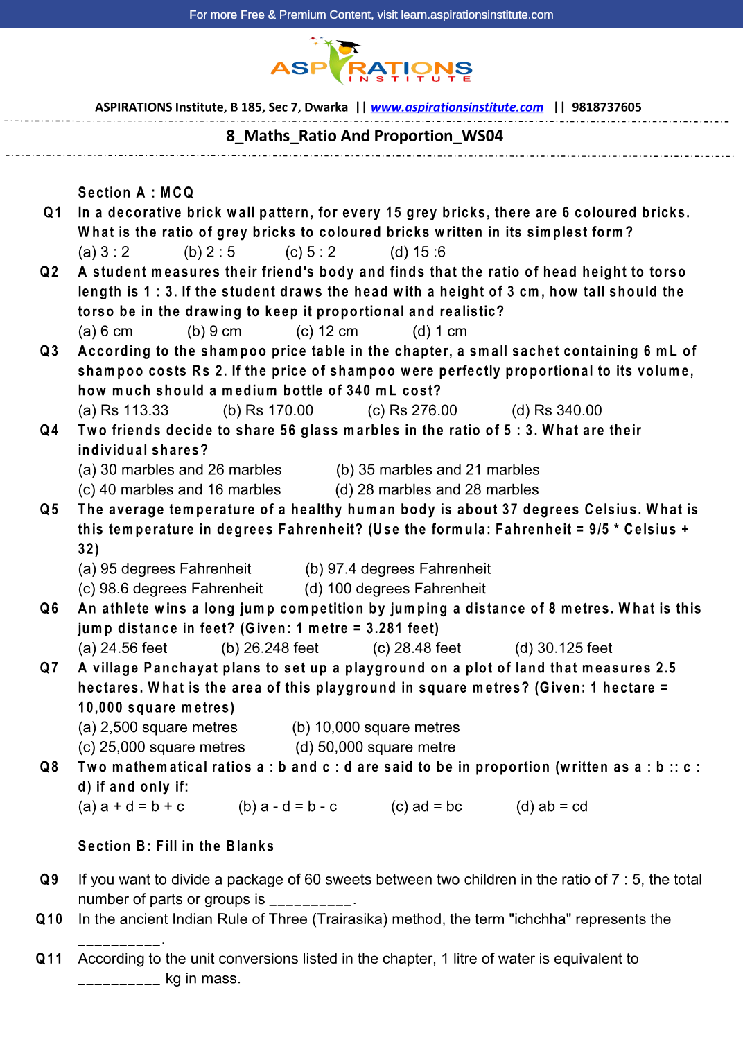 Preview page 1 of 8_Maths_Proportional Reasoning 1_WS04