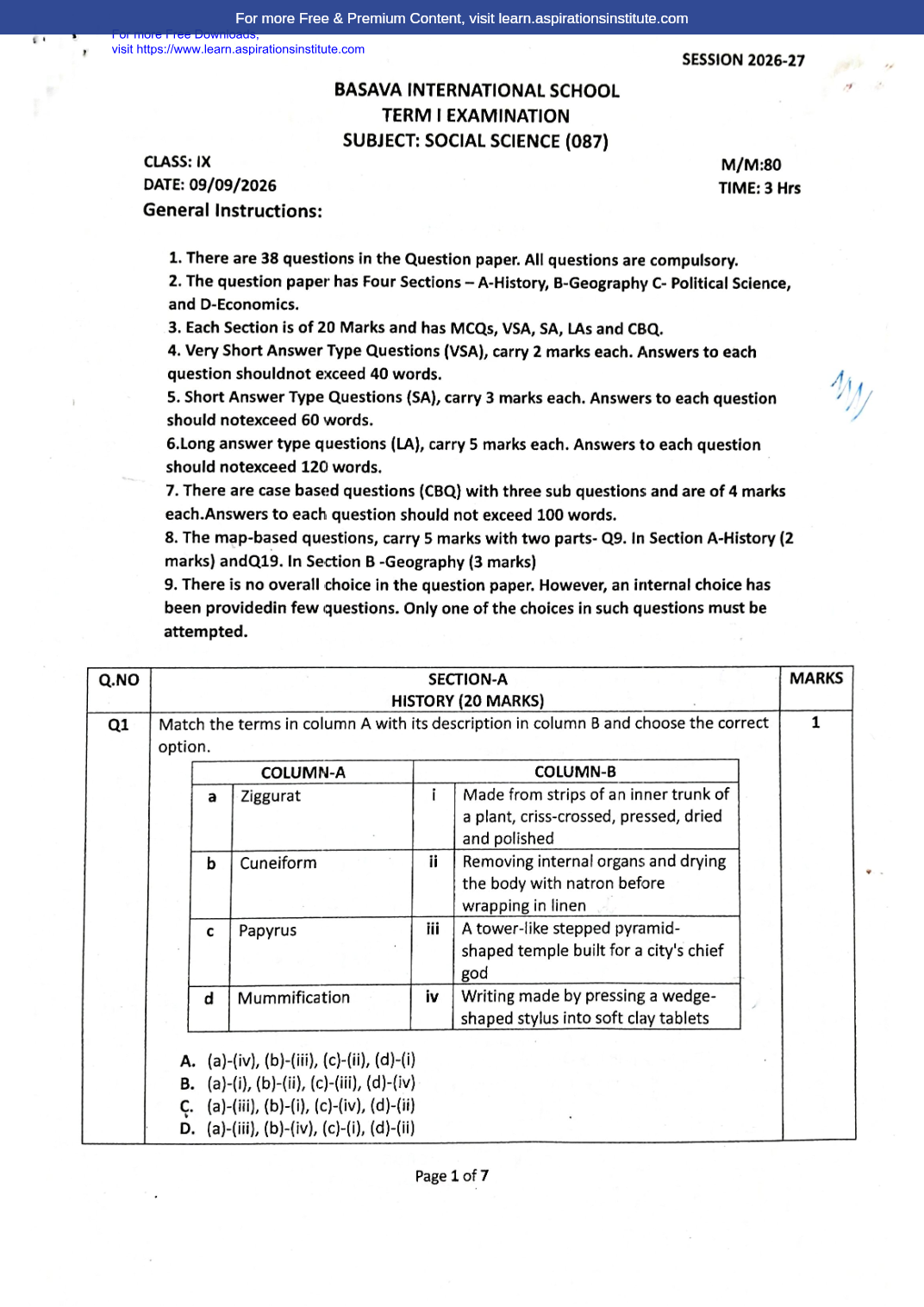 Preview page 1 of 9_SST_HY Paper_Basava Intl School_2026-27