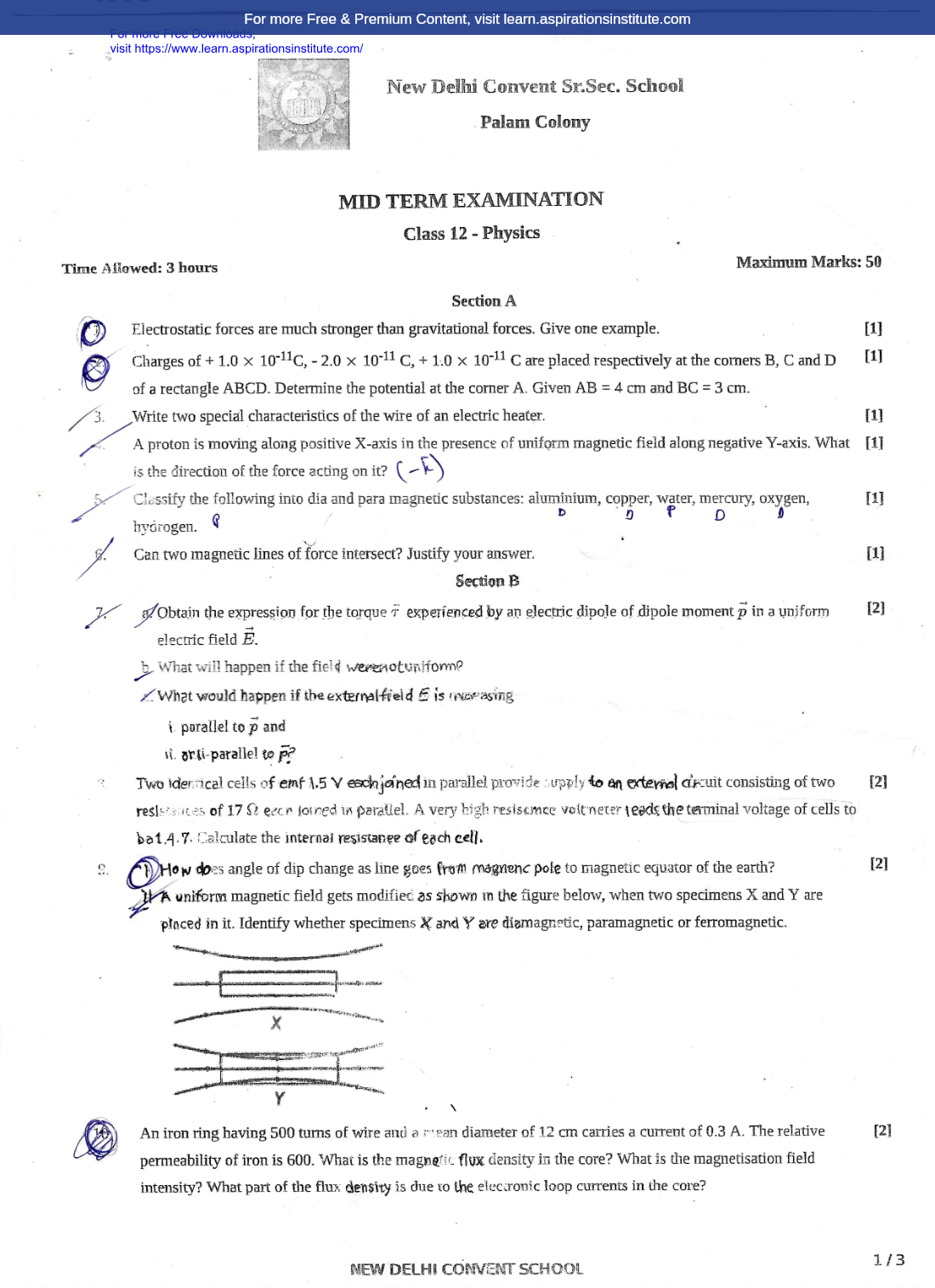 Preview page 1 of 12_Phy_HY Paper_New Delhi Convent School_2024-25